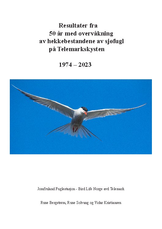 Rapport: Resultater fra 50 år med overvåkning av hekkebestandene av sjøfugl på Telemarkskysten 1974 - 2023